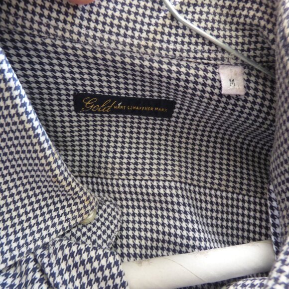 Houndstooth Black & White Shirt/Hart Schaffner Marx, size M - Picture 9 of 11